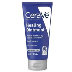 CeraVe Healing Ointment | Moisturizing Petrolatum Skin Protectant for Dry Skin with Hyaluronic Acid and Ceramides | Lanolin Free & Fragrance Free | 5 Ounce About this item [ CERAVE HEALING OINTMENT ] Skin protectant to temporarily protect and help relieve dry, cracked, chapped and chafed skin including winter dryness. Non-comedogenic ointment that keeps your skin moisturized all day without clogging pores. [ HYDRATING INGREDIENTS ] Petrolatum based occlusive balm with Hyaluronic Acid to help retain skin’s natural moisture. Silky balm texture leaves even extremely dry skin feeling hydrated with a non-greasy finish. [ 3 ESSENTIAL CERAMIDES ] A deficiency in Ceramides can be associated with dry skin that is itchy and flakey. All CeraVe products are formulated with three essential ceramides (1 Cerave Healing Ointment, Chafed Skin, Skin Care Routine For 20s, Extremely Dry Skin, Healing Ointment, Cracked Skin, Healthy Routine, Skin Repair, Skin Care Moisturizer