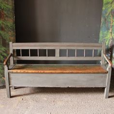 Small Hungarian Antique Pine Settle Wabi Sabi Furniture, Painted Benches, Scandi Home, New Kitchen Designs, Farmhouse Porch, Sofa Bench, Country Furniture, Wooden Bench, Wood Shop