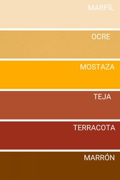 an image of different colors in the form of words on a sheet of paper that says marron