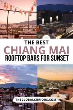 Looking for the best sunset spots in Chiang Mai? Discover my top Chiang Mai rooftop bars where you can unwind with breathtaking views, cool drinks, and warm vibes. Don’t miss out on my tips and recommendations for the ultimate sunset experience! Roof Top Bar, Cool Drinks, Rooftop Bars, Exotic Beaches, Best Sunset, Roof Top, Bucket List Destinations, Bar Top