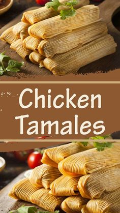 chicken tamales stacked on top of each other