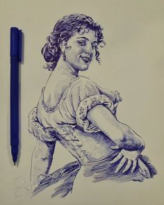 a drawing of a woman holding a snake in her arms and smiling at the camera