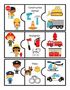 the matching worksheet is filled with different types of things to do for kids