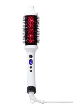 What it is: An infrared powered Thermal Brush that heats the hair from within for less damage while you style. Style dry hair to get a salon-worthy, super sleek blowout that leaves hair frizz-free, shiny and bouncy. Who it's for: Ideal for all hair types.What it does: The Thermal Brush consistently gives sleek and bouncy hairstyles worthy of the catwalk, all without the damaging heat. No red flags here. Its all possible thanks to infrared technology, which harnesses the power of negative ions to lock in moisture as you style your strands for the glossiest finish. Infrared technology gently heats the hair from within, causing less damage than traditional forms of heat. Its super gentle and can be used on the daily to touch up hair. Not to mention the aloe-infused bristles add extra shine an Hair Blowout Tool, Bondi Boost Thermal Brush, Thermal Hair Brush, Bondi Boost Blowout Brush, Birthday Wishlist Ideas I Want, Bouncy Hairstyles, Blow Dry Hair Brush, Heat Brush, Bondi Boost