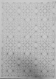 a drawing that has been drawn on paper with lines and shapes in the shape of squares