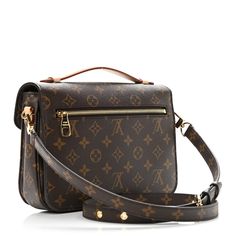 LOUIS VUITTON MONOGRAM POCHETTE MÉTISBRAND NEW CONDITION Features a distinctive S-lock closure with a polished gold-tone finish. Versatile and unexpectedly roomy, it is fitted with a chic top handle and a long detachable strap for shoulder or crossbody wear. Monogram coated canvas Natural cowhide trim Textile lining Gold-color hardware S-lock closure Outside zipped pocket 3 inside compartments Strap: Removable, adjustable Strap drop: 18.9 inches Strap drop max: 21.7 inches Handle: Single 9.8 x 7 Louis Vuitton Purse, Lv Handbags, Chic Top, Carry All Bag, Color Dorado, Lv Bag, Handbag Backpack, Prada Bag, Dior Bag