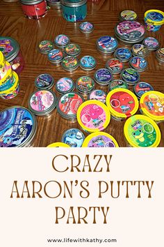 #ad Over the weekend we had a Crazy Aaron's Putty Party! The kids had a blast. They have all kinds of putty, slime and dough. Many different textures and scents. These are going to be such great gifts for the holidays as well. They even have smaller tins that are great for stocking stuffers! #thinkingputty #crazyaarons #tryazon #crazyaaronsverymerryparty Putty Slime, Crazy Dough, Party Life, Small Tins, Stem Projects, Fun Activities For Kids, Having A Blast, Different Textures