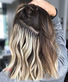 Change your hair color to Highlight :) Beauty Works Hair Extensions, Permanent Hair Extensions, Micro Bead Hair Extensions, Hair Extensions Tutorial, Beaded Hair Extensions, Hair Extensions Before And After, Fusion Hair Extensions, Types Of Hair Extensions, Hair Extensions For Short Hair