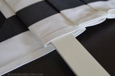 the black and white checkered fabric is folded up