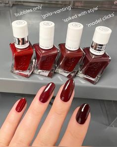 #essie #blackfriday #winternailsideas #nails #winteroutfit #christmasnails #newyearnails Cherry Nails, Red Nail Polish, Red Nail, Essie Nail, Dream Nails, Funky Nails, Chic Nails, Nail Polishes, Cute Acrylic Nails