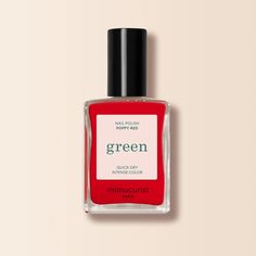 Kind to your nails and good for the planet! Green, non-toxic, vegan, AND cruelty-free nail polish, formulated in France using up to 84% bio-sourced ingredients like potato, corn, yuca and cotton; nothing is too good for your nails! Extreme shine Highly Pigmented Professional Quality Non-Toxic Vegan & formulated with bio-sourced ingredients Eco-friendly packaging Ingredients:butyl acetate, ethyl acetate, nitrocellulose, isosorbide dicaprylate/caprate, adipic acid/neopentyl glycol/trimellitic anhy Green Polish, Green Nail Polish, Clean Vegan, Vegan Nail Polish, Green Nail, Red Nail Polish, Nail Health, Premium Ingredients, Indian Summer