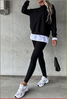 Outfits Leggins, Looks Adidas, Look Legging, Looks Jeans, Black Leggings Outfit, Daily Outfit Inspiration, Athleisure Fashion, Winter Mode, Loungewear Set