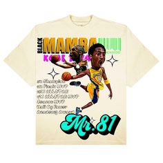 a t - shirt with an image of a basketball player on it