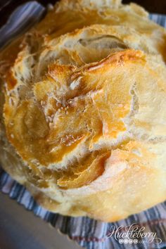 a close up of some bread on a table