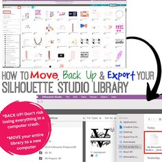 how to move back up and support your silhouette studio library