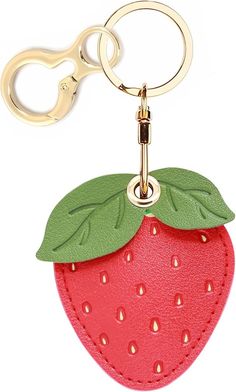 Leather AirTag Keychain Case - Durable Protective Holder with Style - Abbycart Airtag Keychain, Air Tag, Keychain Holder, Keychain Ring, Apple Airtag, Surf Accessories, Cute Fruit, Passport Wallet, Vibrant Orange