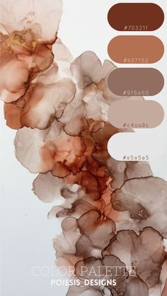 the color palette is brown, beige and white