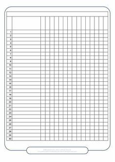 a printable attendance sheet for students to use in their school's calendars