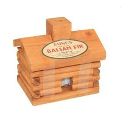 A Quaint Way To Bring The Woods Into Your Home! Cabin Burner With 10 Pcs Of Balsam Fir Incense Bring The Smell Of New England Paines Products Are Made In Maine Since 1931, Paine's Balsam Fir Incense Smells Like The Holidaysand For Good Reason. The Company Collects Balsam Branches From Local Woodsmen, Then Grinds, Dries, And Shapes Those Into Sticks And Cones That'll Fill Your Home With The Scent Of Evergreens, Whether You Have A Real Christmas Tree Or Not. And The Log Cabin Burner Couldn't Be Cu Candle Types, Real Christmas, Real Christmas Tree, Christmas Room, Christmas Store, Miniature House, Incense Burner, Log Cabin, Wooden Toy Car