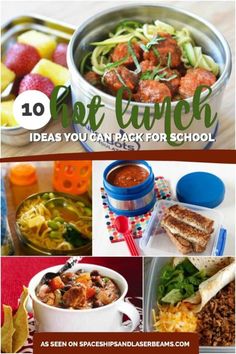 the 10 best lunch ideas you can pack for school is featured in this postcard