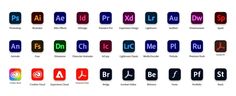 the different font and numbers in adobe