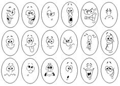 an image of cartoon faces with different expressions