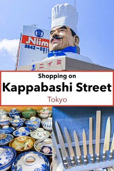 an advertisement for a japanese street food restaurant with the words shopping on kapabasi street