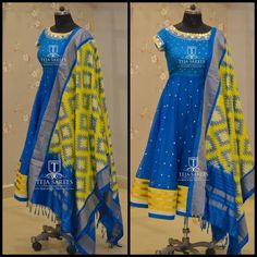 Fancy Dress Ideas For Kids, Teja Sarees, Multi Dupatta, Blouse Dress Pattern, Fancy Dress Ideas, Indian Freedom Fighters, Indian Gown, Ikkat Dresses