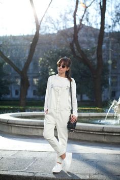 Lucita #white Total white outfit Jumpsuit Mango, Mango Fashion, Playsuit Romper, White Jumpsuit, White Outfits, Denim Jumpsuit, Spring Summer Fashion, Playsuit Jumpsuit, Athleisure