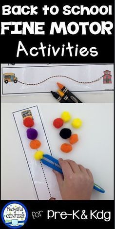 back to school fine motor activities for pre - k and k