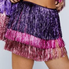 Nwt ! Missed The Return Window. Perfect For A Concert Or Festival! Rave Skirt, Fringe Shorts, Iridescent Sequin, Fringe Festival, Short Fringe, Fringe Skirt, Fringe Jacket, Rave Outfits, Festival Outfits