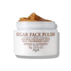 A 2-in-1 face mask and scrub that refines, buffs, and hydrates with real brown sugar and strawberry seeds for smooth, radiant skin Lipliner Brown, Brown Skincare, Fresh Sugar Face Polish, Sugar Cosmetics, Strawberry Seeds, Plum Seed, Exfoliating Face Wash, Fresh Skincare, Toffee Sauce