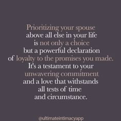 a quote that says, prorizing your purpose above all else in your life is not only a choice but a powerful declaration of joy