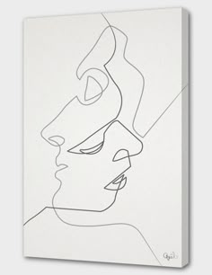 a line drawing of a man's face