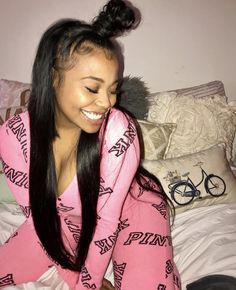 Hair Laid, Cute Pajamas, Pink Outfits, Black Girls Hairstyles, Weave Hairstyles, Locs, Hair Hacks, Hair Goals, Cute Hairstyles