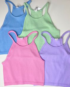 Save on your favorite seamless basic tanks by grabbing a bundle. Each bundle includes 3 Different color and style seamless basic crop top. Each tank is made of of super soft and stretchy material. If you want more length size up. Otherwise they are true to size. Choose the size options available we'll work our magic and give you the cutest bundle options. Basic Crop Top, Seamless Top, Cropped Camisole, Cozy Socks, Slippers Cozy, Body Contouring, Basic Tops, High Waisted Pants, Summer Wardrobe