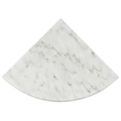 a white marble triangle shaped object on a white background