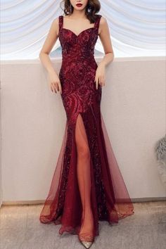 Shop this Red Sequins Suspender Fishtail Long Evening Dress from our Evening Gowns collection. Pradize.com | Online Boutique Fashion Store Red Mermaid Dress With Mermaid Hem For Banquet, Red Mermaid Hem Dress For Banquet, Red Fishtail Gown For Prom, Red Mermaid Dress With Mermaid Hem For Prom, Red Fishtail Gown With Fitted Bodice, Red Fishtail Banquet Dress, Red Fitted Fishtail Evening Dress, Red Fishtail Dress For Formal Occasions, Red Mermaid Maxi Dress For Evening