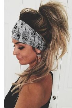 This adorable headband is perfect for keeping your hair out of your face in a fun & stylish way! It is so soft and comfortable for all day wear while looking cute! Get yours today! Soccer Headbands, Sweat Headbands, Headband Men, Wrap Hair, Hair Band Accessories, Workout Headband, Bandana Headband, Cute Headbands, White Feather