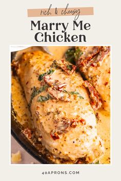 the recipe for chicken with herbs and cheese on it