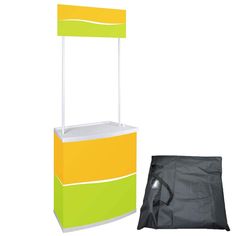 PRICES MAY VARY. [Portable]: This Portable Promotion Counter, featuring a compact size of 33 7/16" x 16 1/8" x 80 1/2", comes with a lightweight frame made of lightweight and durable PP plastic material, along with a carrying bag for easy storage and transportation [Easy Installation]: Simple construction allows for easy DIY set-up and assembly in a few minutes without requiring any external tools [Banner Area]: Features a top banner area for placing signs or graphics to inform your audience, at Promotion Table, Laminate Countertop, Table Foldable, Cart Design, Coffee Cart, School Supply Store, Banner Stand, Trade Show Exhibit, Display Banners