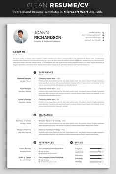 a clean and professional resume template with no work experience on the cover letter, but it is