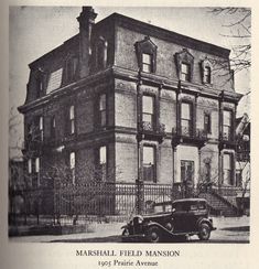 an old black and white photo of a building