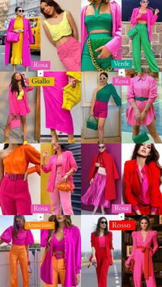 Pink And Green Color Block Outfit, Outfit Vestido Fiusha, Spring Color Blocking Outfit, Cute Color Combinations Outfit Ideas, Color Combinations For Clothes Summer, Color Blocking Outfits 2023, Colour Combinations For Dress