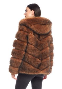 Fabulous-Furs Cedar Fox Faux Fur Chateau Chevron Hooded Coat Fur Hooded Coat, Iron Machine, Faux Fur Hooded Coat, Chevron Stitch, Fabulous Furs, Fur Hood Coat, Snow Outfit, Chevron Quilt, Classic Jacket