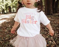 "Big Sister To Be, Big Sister Announcement, Big Sister Shirt, Pregnancy Reveal Shirt, Big Sister Shirt, Sister Shirt This shirt has a hand pressed design. It has a very soft touch that you will feel comfortable for a long day. HOW TO ORDER ** Check and Review all Photos. ** Select your item's Size and Color from drop down menus. ** Choose the Quantity you want. ** Provide personalization in personalization box if offered.(name, print color etc.) ** Click ADD TO CART. And, you can go back to add Big Sister T Shirt Ideas, Big Sister Tshirt, Big Sister To Be, Big Sister Outfit, Big Sister Announcement Second Baby, Big Sister Announcement Photoshoot, Big Sister Announcement Shirt, Big Sister T Shirt, Big Sister Announcement