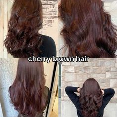 Cherry Brown Hair, Cherry Brown, Cherry Hair, Brown Hair Inspo, Hair Tint, Hairstyles For Layered Hair, Hair Color Auburn