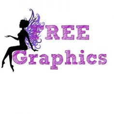 the words free graphics with a silhouette of a fairy holding a wand