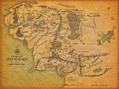 the lord's map for middle earth