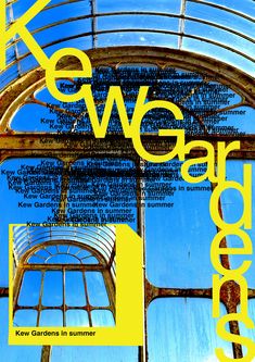 the front cover of a magazine with an image of a glass roof and sky in the background